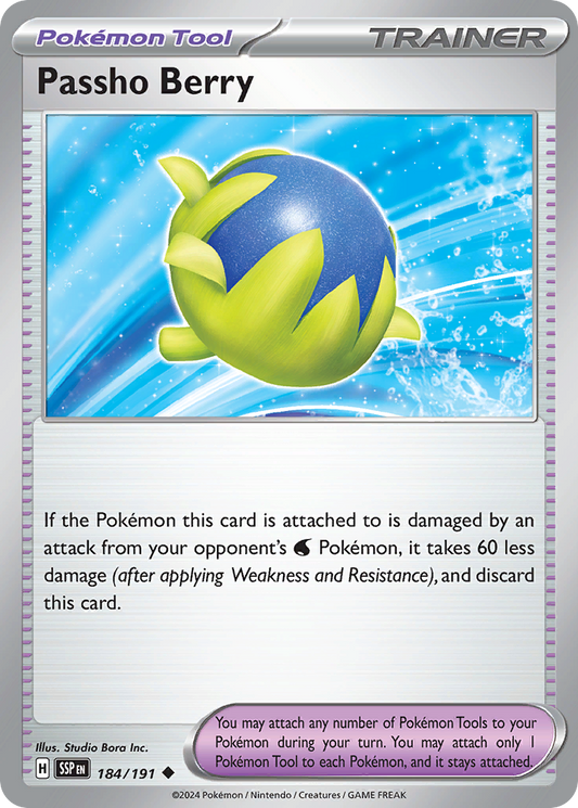 Passho Berry - 184/191 - Reverse Holofoil - NM - Uncommon - Surging Sparks