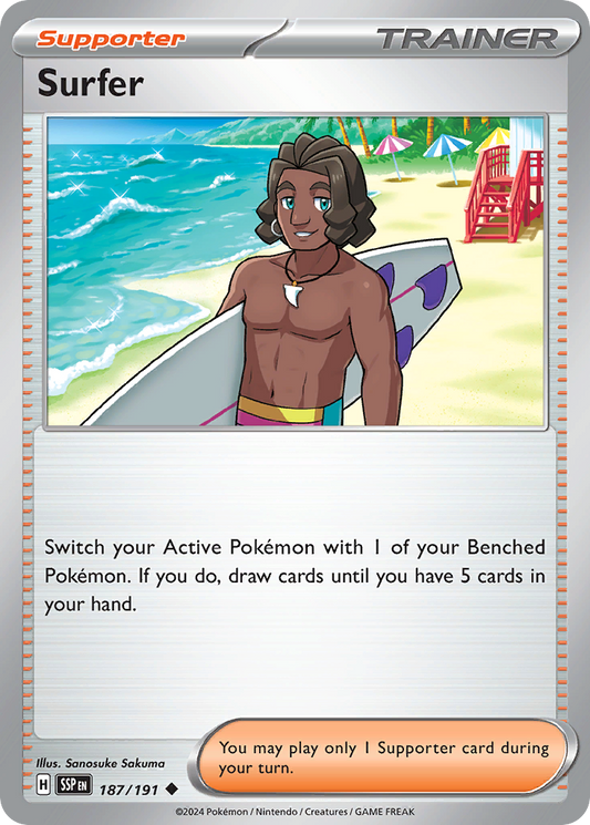 Surfer - 187/191 - Normal - NM - Uncommon - Surging Sparks