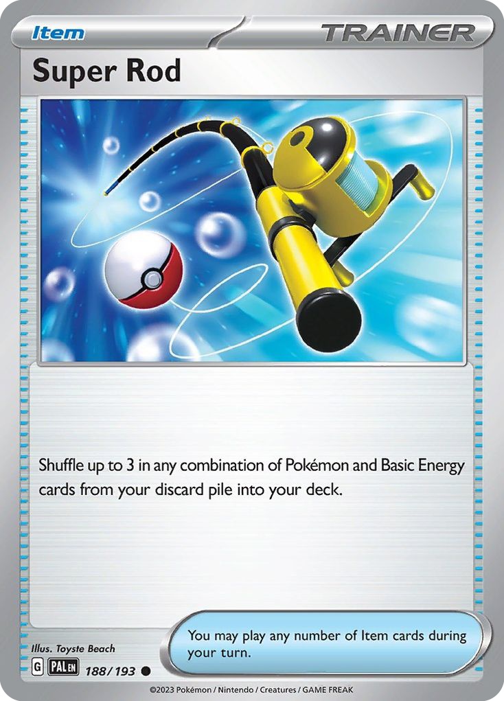 Super Rod - 188/193 - Reverse Holofoil - NM - Common - Paldea Evolved