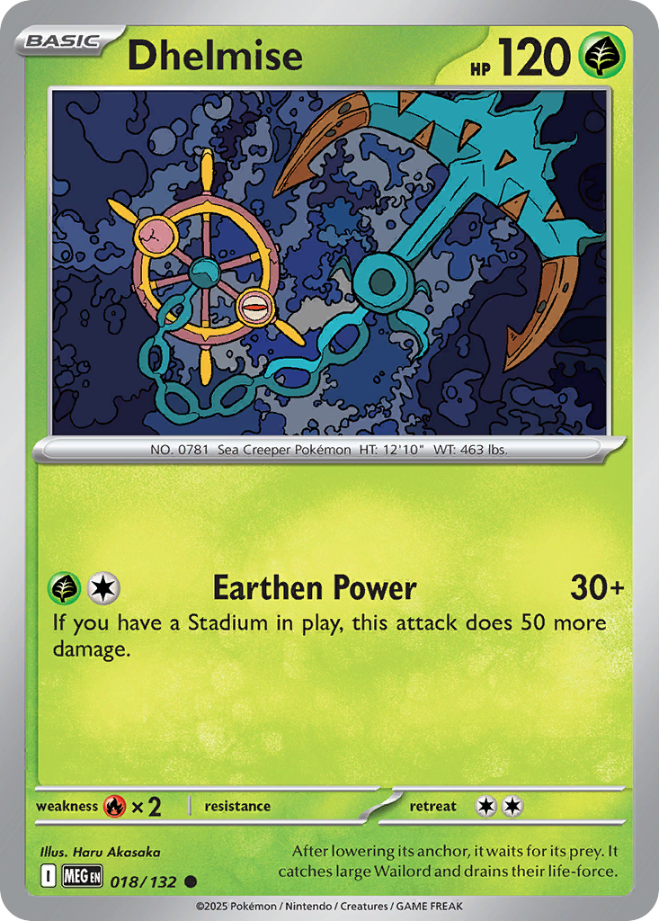 Dhelmise - 18/132 - Normal - NM - Common - Mega Evolution