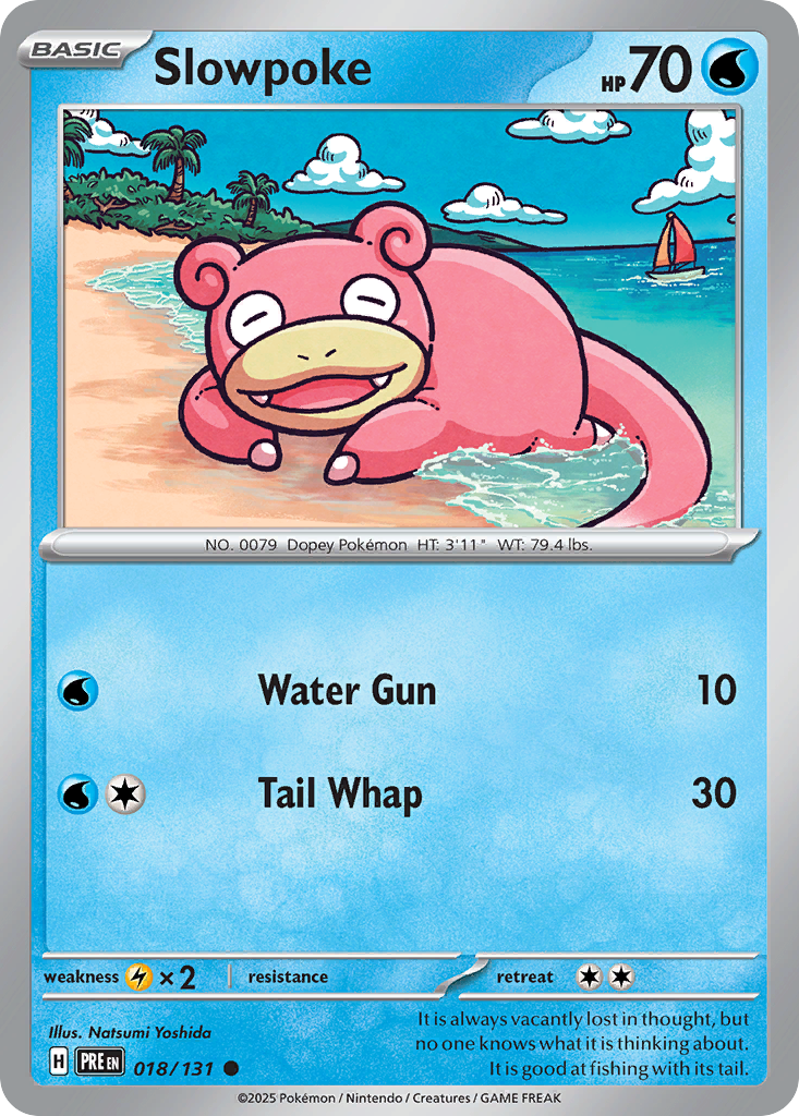 Slowpoke - 18/131 - Reverse Holofoil - NM - Common - Prismatic Evolutions