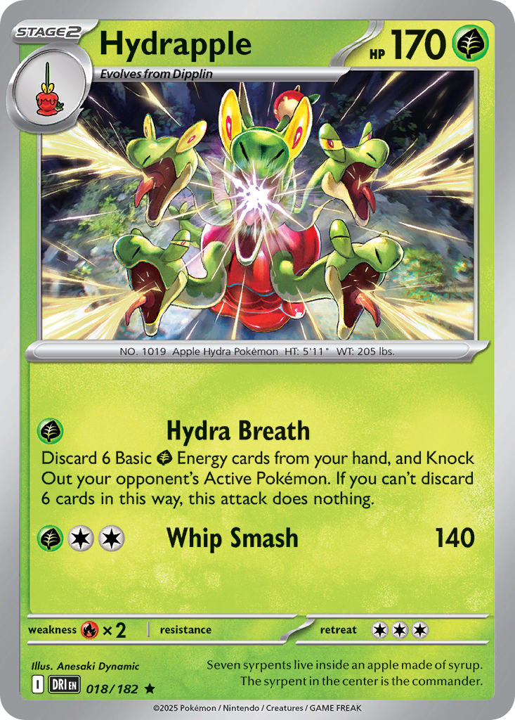 Hydrapple - 18/182 - Holofoil - NM - Rare - Destined Rivals