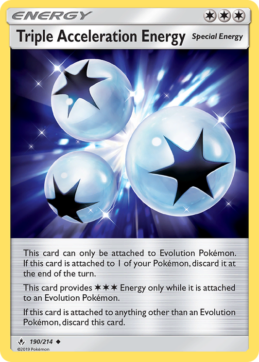 Triple Acceleration Energy - 190/214 - Normal - NM - Uncommon - Unbroken Bonds