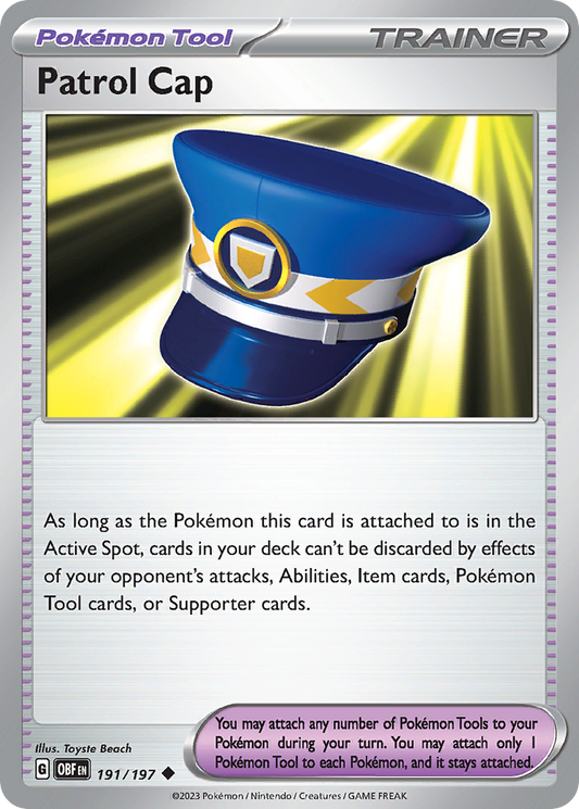 Patrol Cap - 191/197 - Normal - NM - Uncommon - Obsidian Flames
