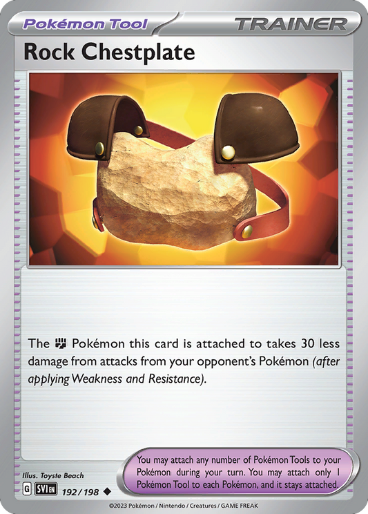 Rock Chestplate - 192/198 - Reverse Holofoil - NM - Uncommon - Scarlet & Violet