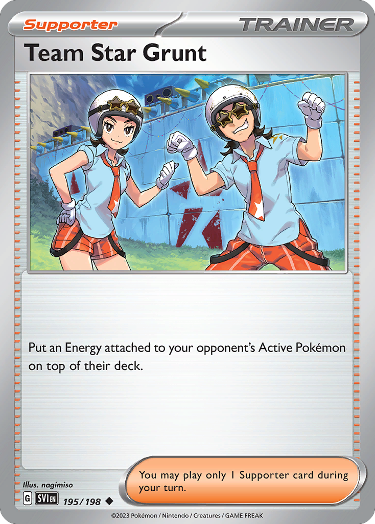 Team Star Grunt - 195/198 - Reverse Holofoil - NM - Uncommon - Scarlet & Violet