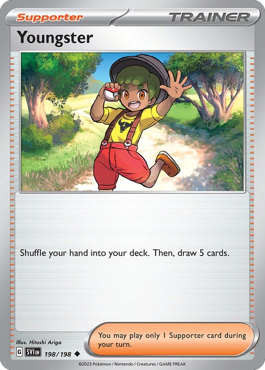 Youngster - 198/198 - Reverse Holofoil - NM - Uncommon - Scarlet & Violet