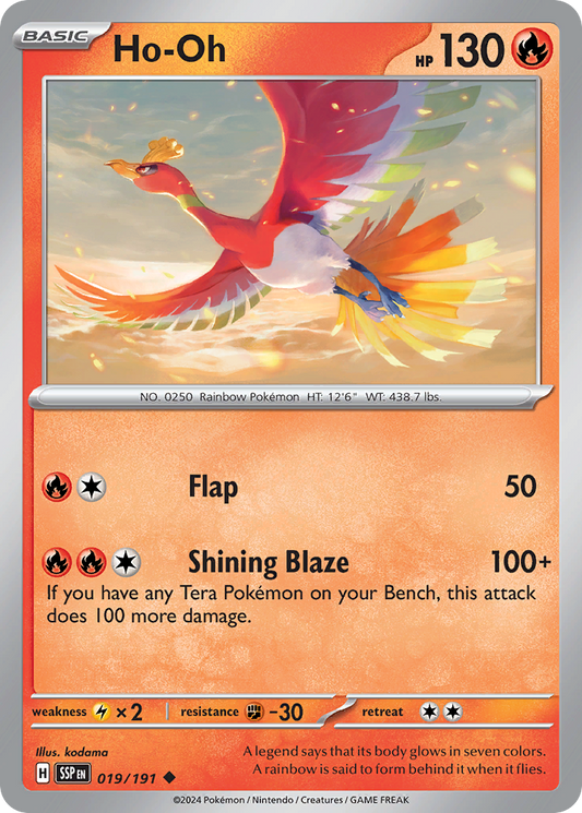 Ho-Oh - 19/191 - Normal - NM - Uncommon - Surging Sparks