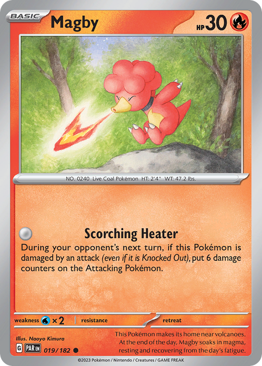 Magby - 19/182 - Reverse Holofoil - NM - Common - Paradox Rift