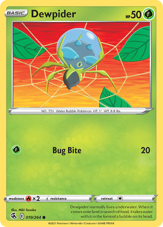 Dewpider - 19/264 - Normal - NM - Common - Fusion Strike