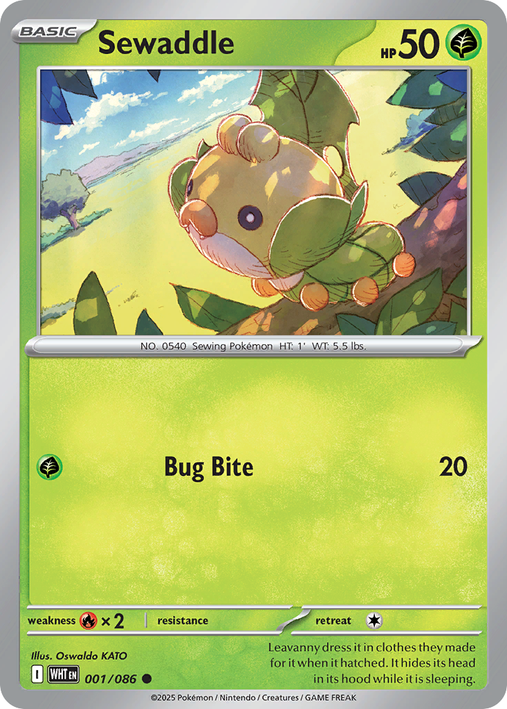 Sewaddle - 1/86 - Reverse Holofoil - NM - Common - White Flare