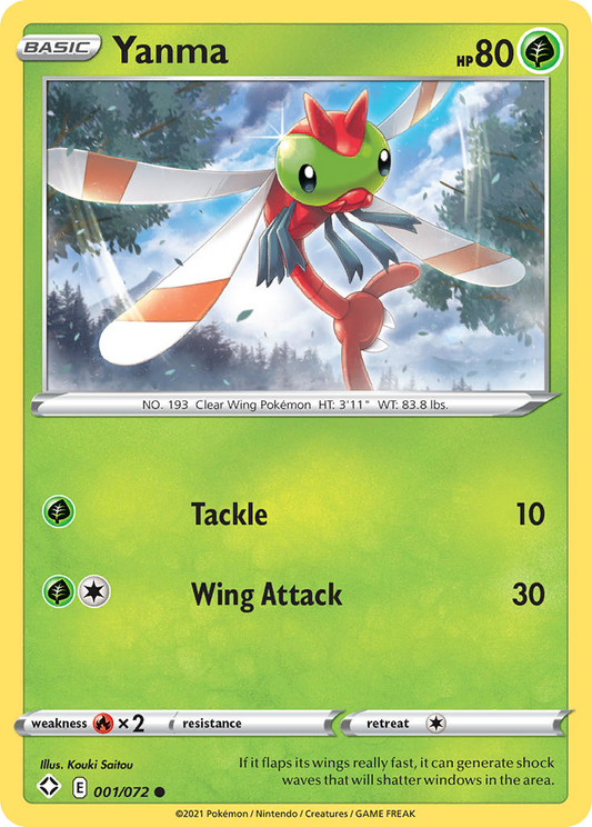 Yanma - 1/72 - Normal - NM - Common - Shining Fates
