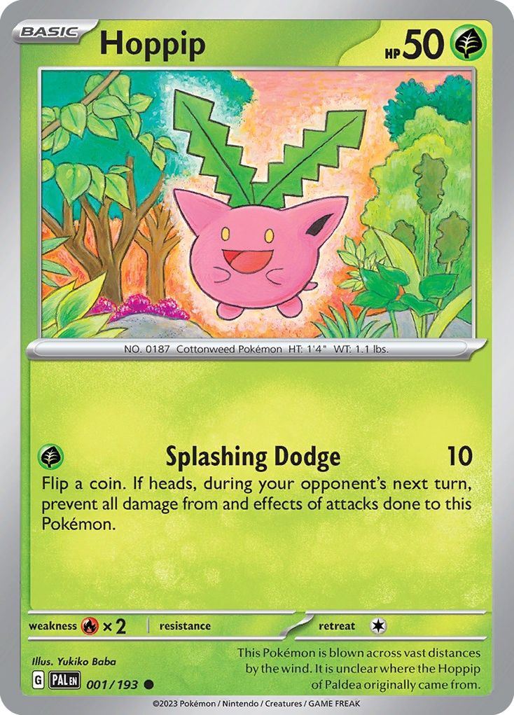 Hoppip - 1/193 - Reverse Holofoil - NM - Common - Paldea Evolved
