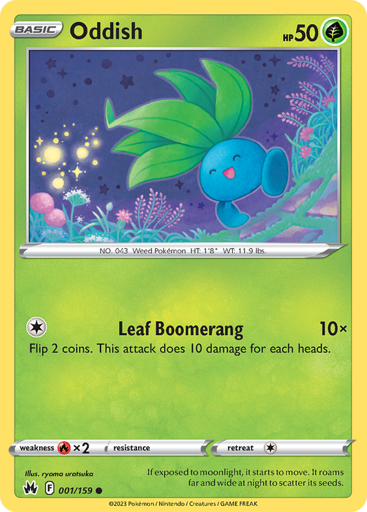 Oddish - 1/159 - Normal - NM - Common - Crown Zenith