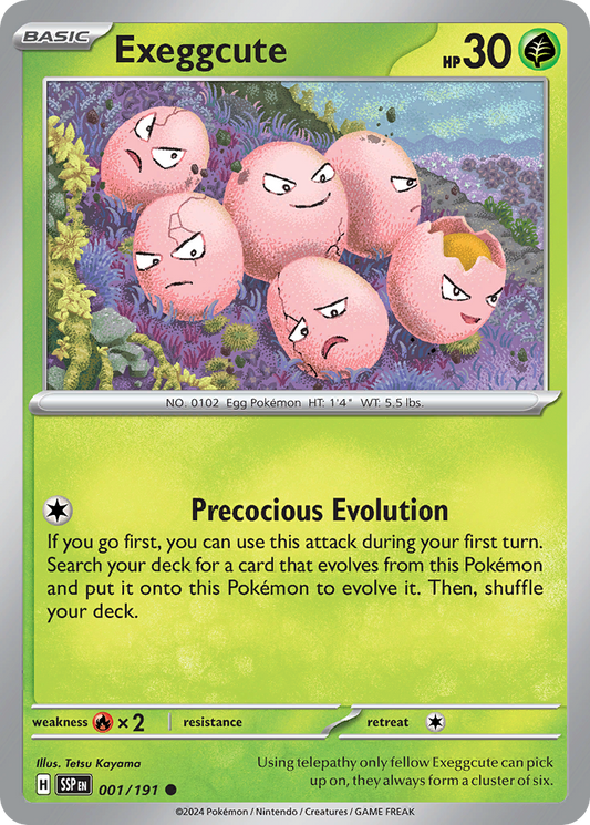 Exeggcute - 1/191 - Normal - NM - Common - Surging Sparks