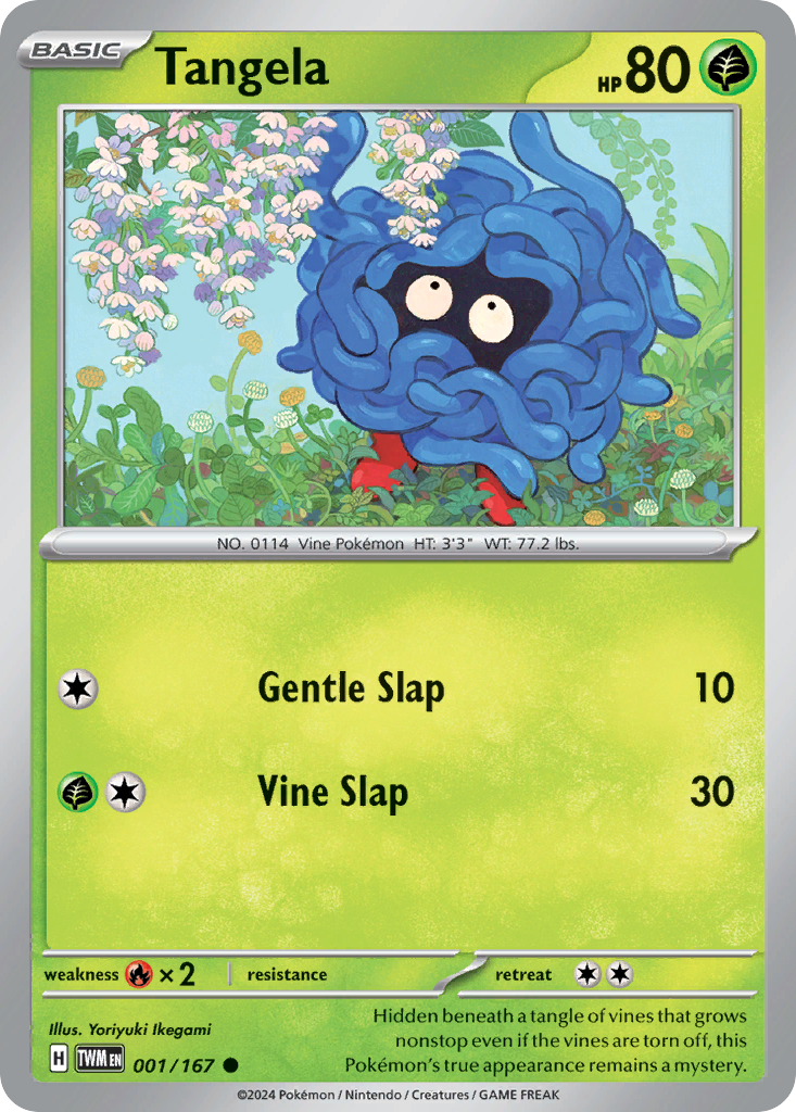 Tangela - 1/167 - Reverse Holofoil - NM - Common - Twilight Masquerade