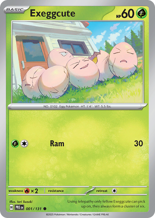 Exeggcute - 1/131 - Normal - NM - Common - Prismatic Evolutions