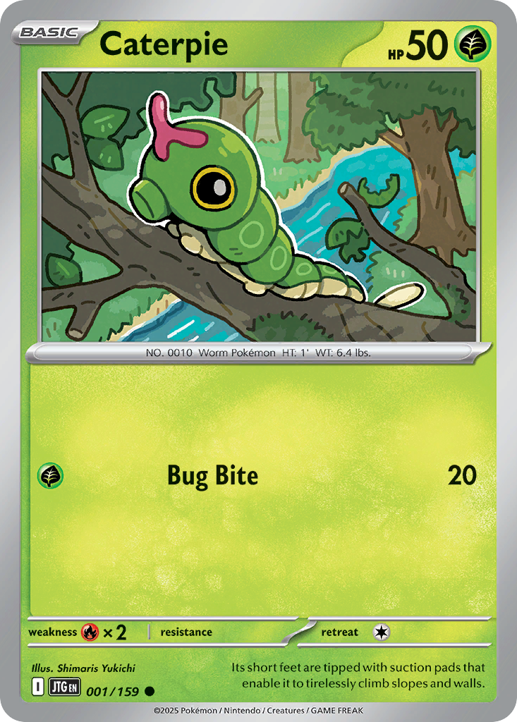 Caterpie - 1/159 - Normal - NM - Common - Journey Together