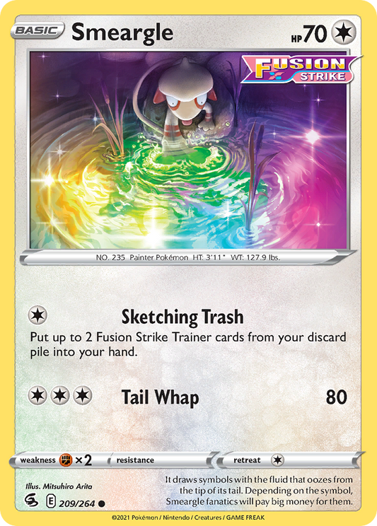 Smeargle - 209/264 - Normal - NM - Common - Fusion Strike