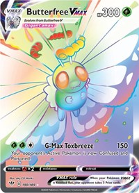 Butterfree VMAX Secret - 190/189 - Holofoil - NM - Secret Rare - Darkness Ablaze