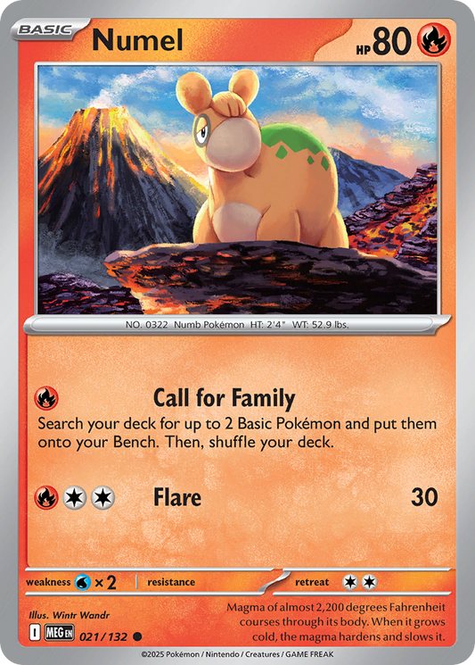 Numel - 21/132 - Normal - NM - Common - Mega Evolution