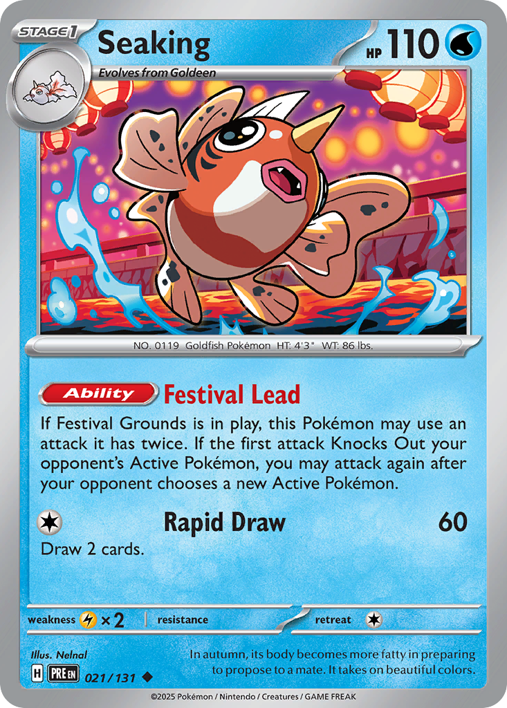 Seaking - 21/131 - Normal - NM - Uncommon - Prismatic Evolutions