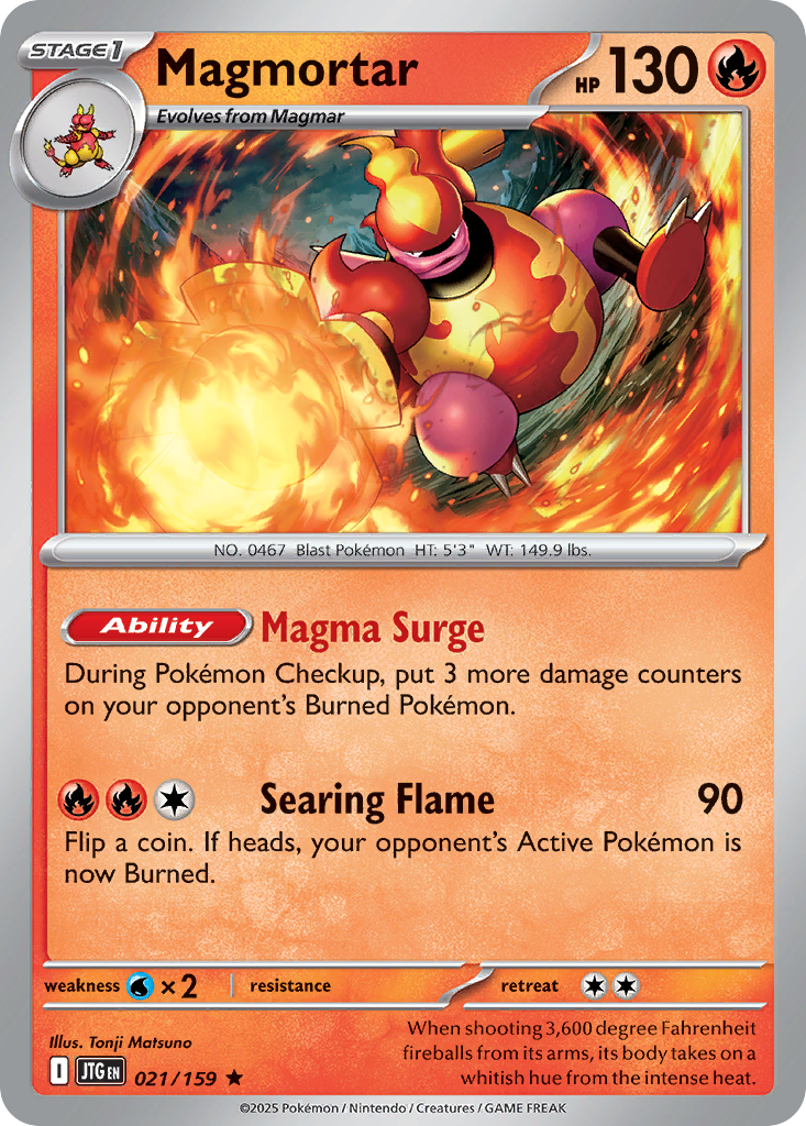 Magmortar - 21/159 - Holofoil - NM - Rare - Journey Together