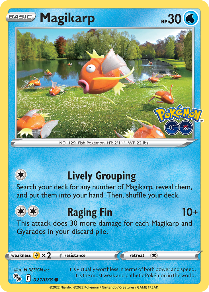 Magikarp - 21/78 - Normal - NM - Common - Pokémon GO