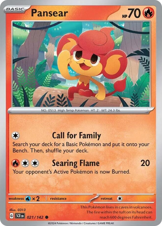 Pansear - 21/142 - Reverse Holofoil - NM - Common - Stellar Crown