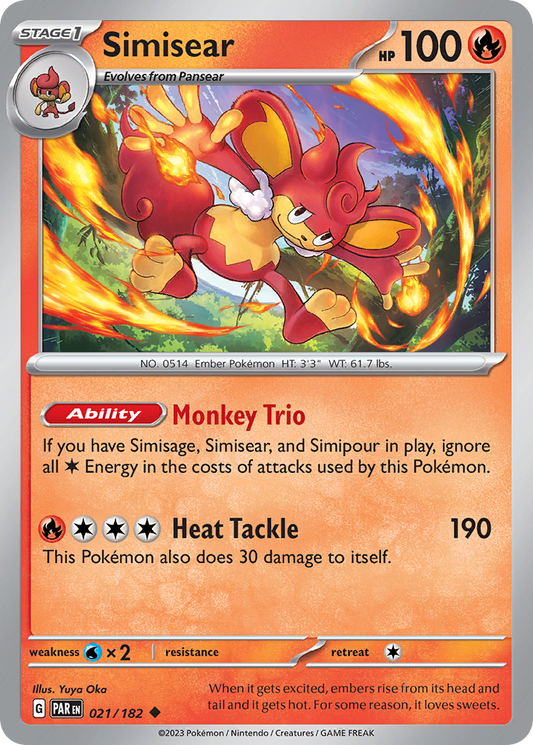 Simisear - 21/182 - Normal - NM - Uncommon - Paradox Rift