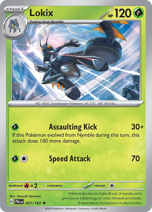 Lokix - 21/193 - Holofoil - NM - Rare - Paldea Evolved
