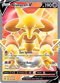 Alakazam V Full Art - 172/185 - Holofoil - NM - Ultra Rare - Vivid Voltage