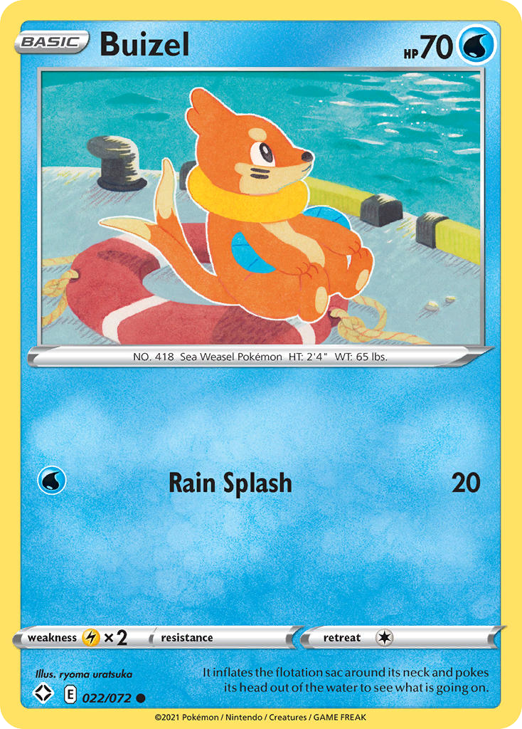 Buizel - 22/72 - Normal - NM - Common - Shining Fates