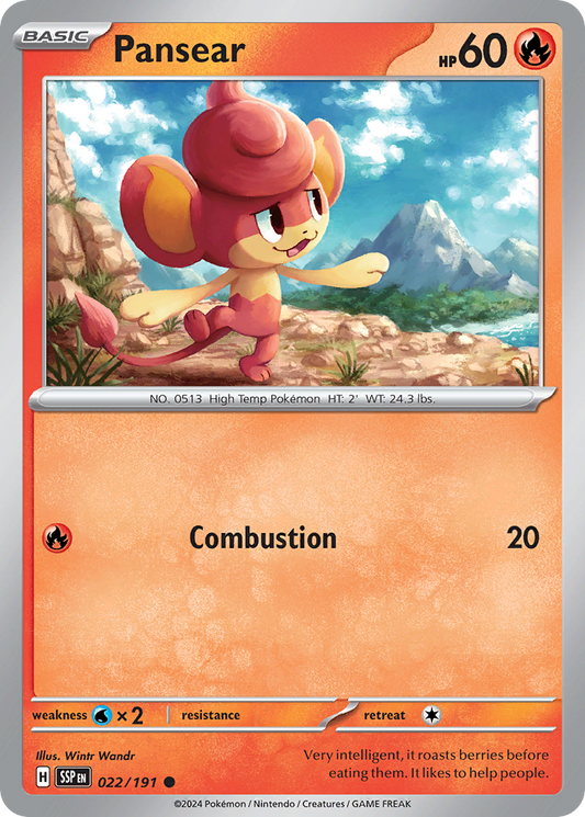 Pansear - 22/191 - Normal - NM - Common - Surging Sparks