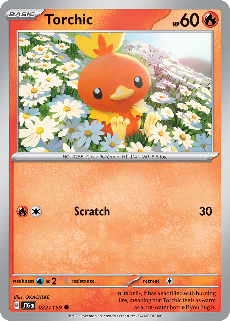 Torchic - 22/159 - Reverse Holofoil - NM - Common - Journey Together