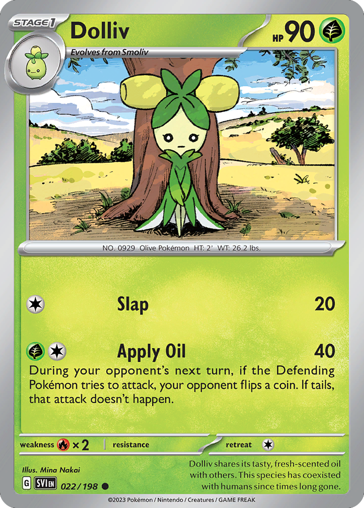 Dolliv - 22/198 - Normal - NM - Common - Scarlet & Violet