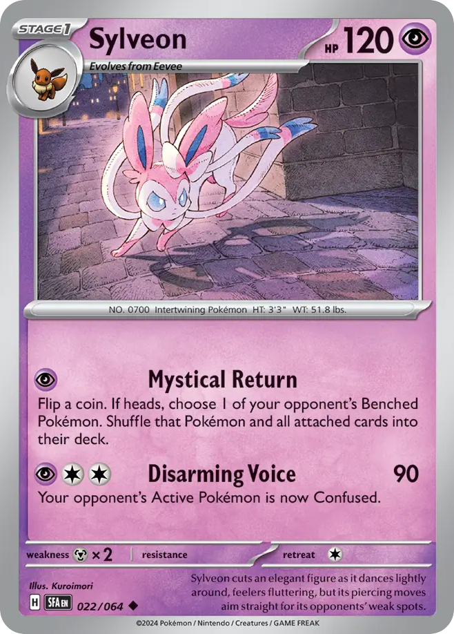 Sylveon - 22/64 - Normal - NM - Uncommon - Shrouded Fable