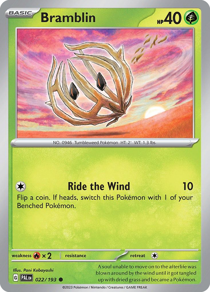 Bramblin - 22/193 - Reverse Holofoil - NM - Common - Paldea Evolved