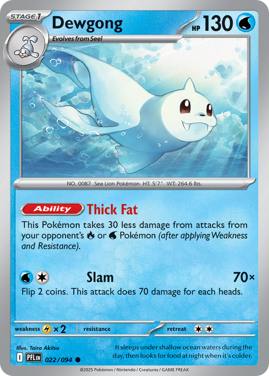 Dewgong - 22/94 - Reverse Holofoil - NM - Common - Phantasmal Flames