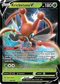 Kricketune V - 6/163 - Holofoil - NM - Ultra Rare - Battle Styles