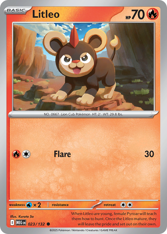 Litleo - 23/132 - Normal - NM - Common - Mega Evolution