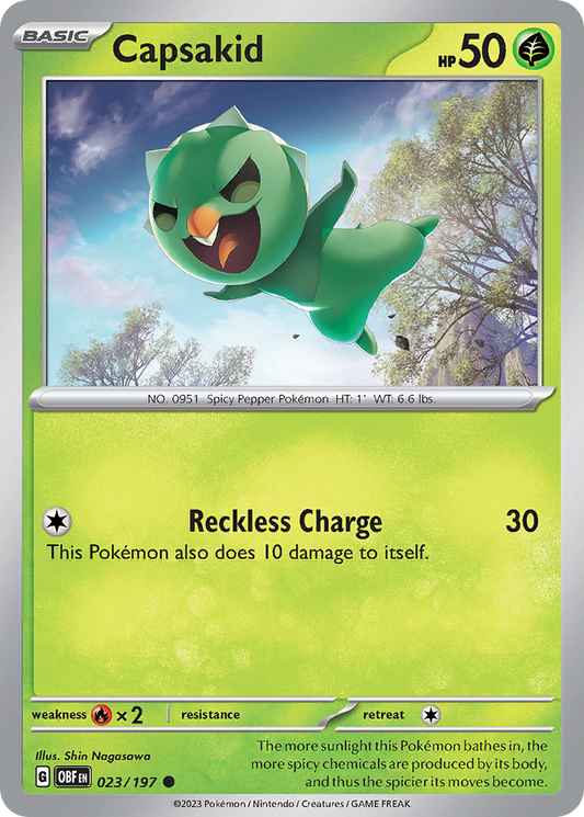 Capsakid - 23/197 - Normal - NM - Common - Obsidian Flames