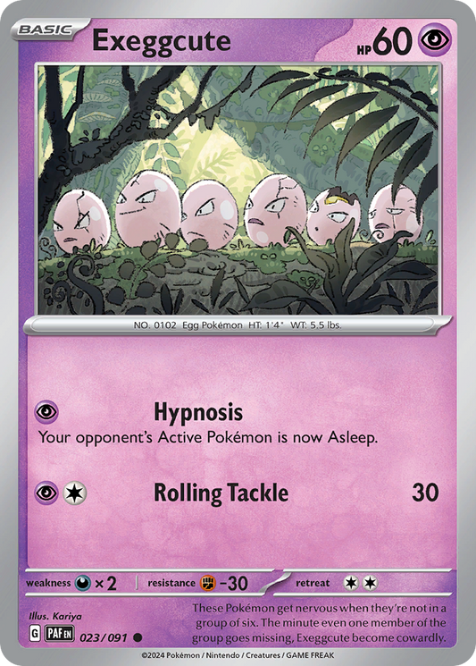 Exeggcute - 23/91 - Reverse Holofoil - NM - Common - Paldean Fates