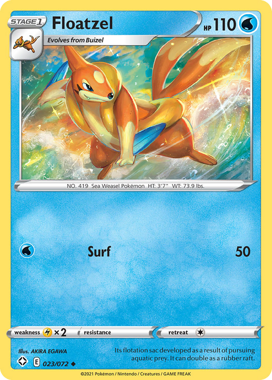 Floatzel - 23/72 - Normal - NM - Uncommon - Shining Fates