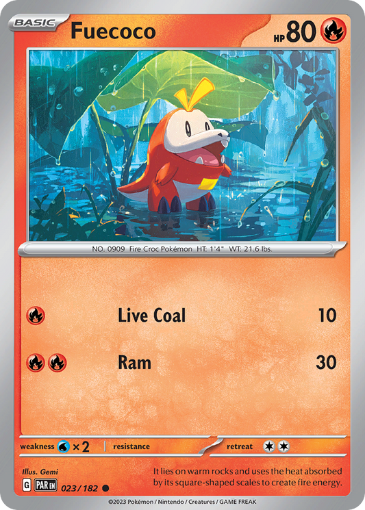 Fuecoco - 23/182 - Normal - NM - Common - Paradox Rift