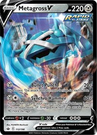 Metagross V - 112/233 - Holofoil - NM - Ultra Rare - SWSH06: Chilling Reign