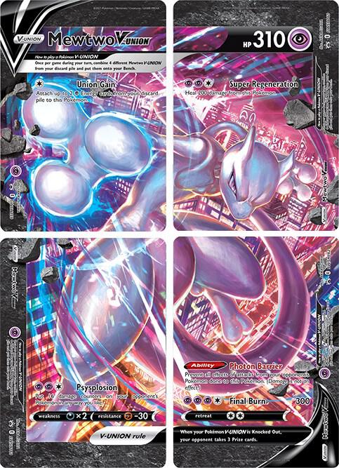 Mewtwo V-Union [Set of 4] - Holofoil - NM - Promo - Sword & Shield Promo