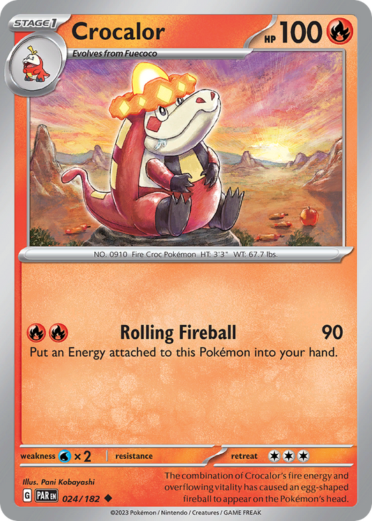 Crocalor - 24/182 - Normal - NM - Uncommon - Paradox Rift