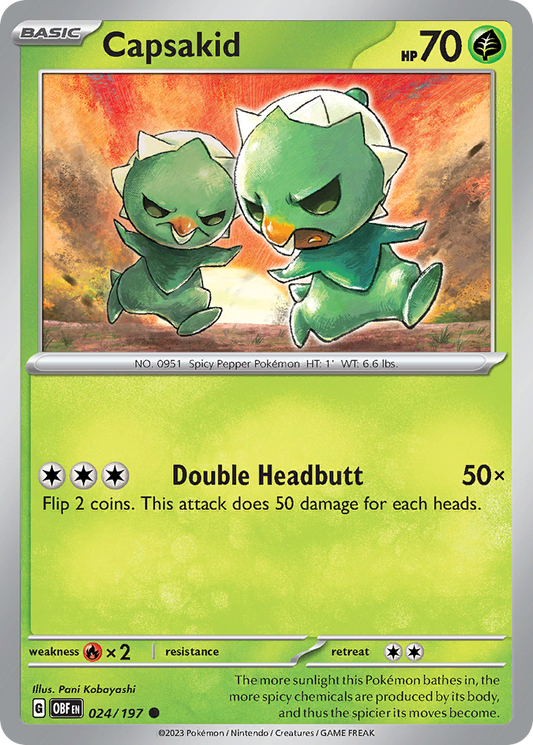 Capsakid - 24/197 - Normal - NM - Common - Obsidian Flames