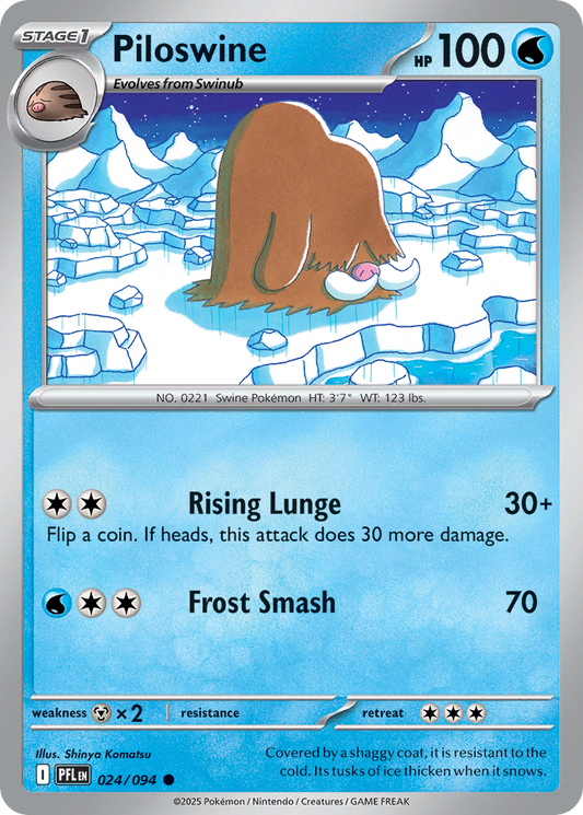 Piloswine - 24/94 - Normal - NM - Common - Phantasmal Flames